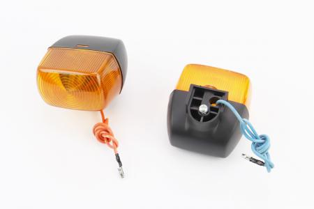 Поворотники до мопеда Delta, к-кт 2 шт, жовті, без ніжки PRC