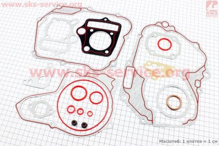 Прокладки двигателя к-кт 70cc "красная нить" для мопедов Delta (Viper) купить в Украине