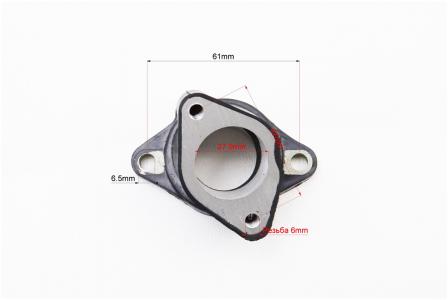 Патрубок карбюратора до мотоцикла CB125-300, прогумований, тип 1 — Viper