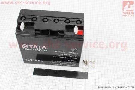 Аккумулятор 12V/18Аh (гелевый, черный) 180/77/165мм для мотоблока