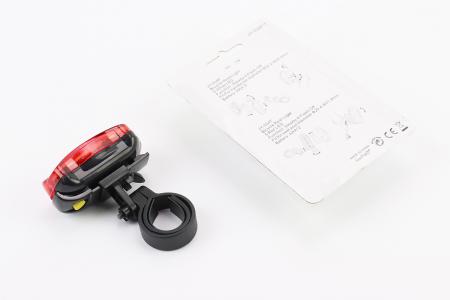 Ліхтар задній до велосипеда JY-004T, 5 діодів, PRC (без батарейок)