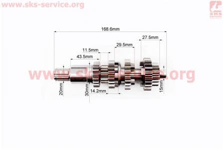 Коробка передач (два вала с шестернями) СG-200cc/Zubr для мотоцикла