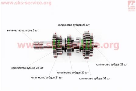 Коробка передач (два вала с шестернями) СG-200cc/Zubr для мотоцикла