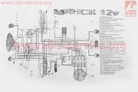 Проводка 12V Тип №1 для мотоцикла