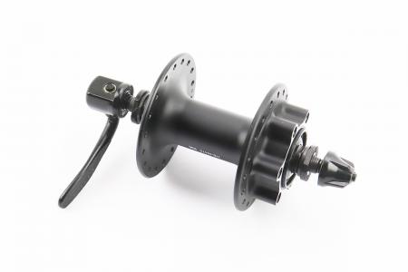 Передня втулка до гірського велосипеда ALIVIO HB-M475, 14Gx36H, під диск, з ексцентриком, чорна, SHIMANO