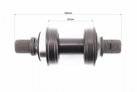 Каретка до BMX 140 мм KL-11F (шліци 19 мм, 48T, American Type) KENLI