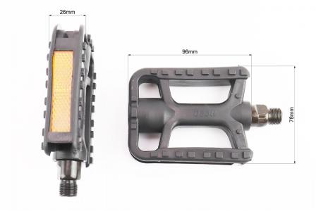 Педалі до велосипеда MTB 9/16" WP-178, пластикові, чорні, Neco