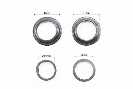 Рульова колонка до велосипеда 1-1/8" (44/28,6x44/30), напівінтегрована безрізьбова, чорна Neco H115