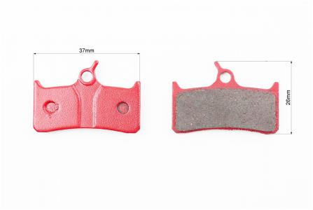 Гальмівні колодки до велосипеда Disk-brake (Shimano BR-M755, M755DH, XTR Pre-02, Grimeca system 8, Hope M4, Sram 9,0), червоні Andson