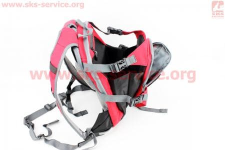 Рюкзак велосипедный влагозащитный 20 литр., с отсеком для шлема, чехлом от дождя, вентилируемые накладки на спину, светоотражающие полосы, красный COMFORT SBP-059