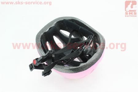 Шлем велосипедный детский, 12 вент. отверстия, системы регулировки по размеру Divider и Run System SRS, розовый с цветочками  AV-021