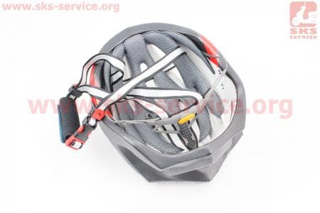 Шлем велосипедный M (55-61 см) съемный козырек, 10 вент. отверстия, системы регулировки по размеру Divider и Run System SRS, черно-красный SBH-4000