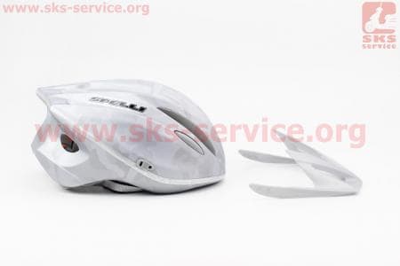 Шлем велосипедный L (59-65 см) съемный козырек, 10 вент. отверстия, системы регулировки по размеру Divider и Run System SRS, серый матовый SBH-4000