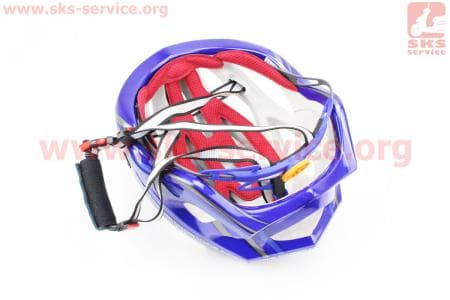 Шлем велосипедный L (59-65 см) съемный козырек, 16 вент. отверстия, системы регулировки по размеру Divider и Run System SRS, синий SBH-5500
