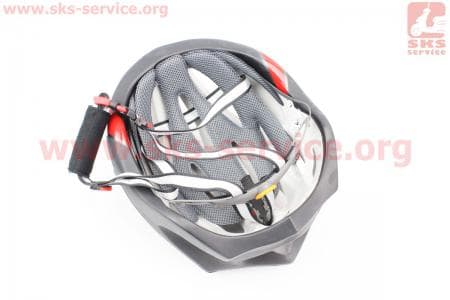 Шлем велосипедный L (59-65 см) съемный козырек, 10 вент. отверстия, системы регулировки по размеру Divider и Run System SRS, черно-красный SBH-4000