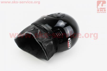 Шлем закрытый HK-221 - ЧЕРНЫЙ + воротник (цена=качество)