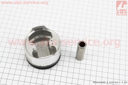 Поршень, кольца, палец к-кт 200cc 63,5мм +0,50 (палец 15мм) на двигатель CG125-250cc (с толкателями), на ZUBR
