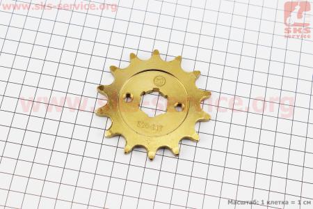 Звезда передняя CG/CB-520H-14T GOLD для мотоциклов разных моделей (Китай, импорт)