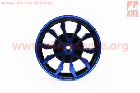 D02 Диск литой задний (бараб. торм., Wind) 2,15x10, синий для китайских скутеров