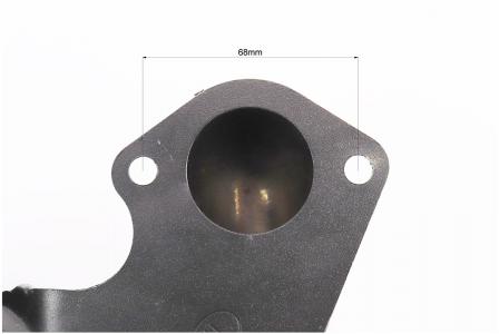 Глушник до двигунів R195NM з коліном, 2 отвори, тип 1