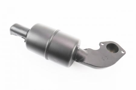 Глушник до двигунів R195NM з коліном, 2 отвори, тип 1