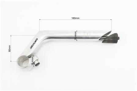 Винос керма до MTB HS-C80 25,4х25,4х80х180 мм, алюмінієвий ZOOM