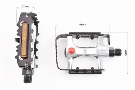 Педалі для велосипеда MTB NWL-91K 9/16" алюмінієві, 102x62x24 мм, FPD