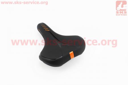 Сиденье на MTB, черно-оранжевое PLUSH VL-6395 для велосипеда