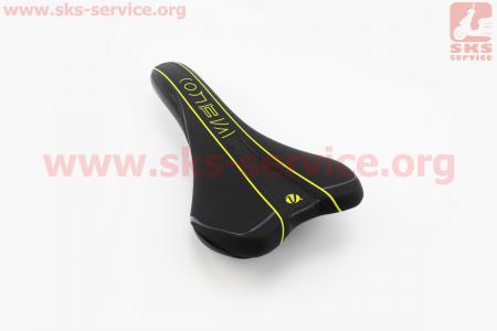 Сиденье на MTB, черно-серо-желтое VL-3390 для велосипеда