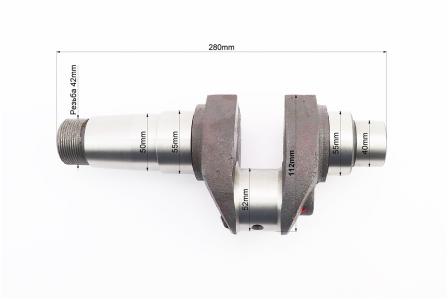 Колінвал до двигуна R195NM, D болта М12×1.5, D шийки 52 мм, H 112 мм