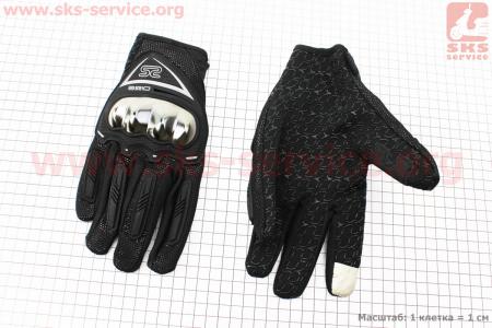 Перчатки мотоциклетные XL-черно/серые (сенсорный палец)