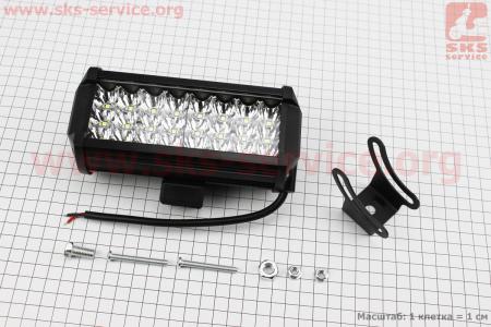 Фара дополнительная светодиодная влагозащитная - 24 LED с креплением, прямоугольная 76*166мм