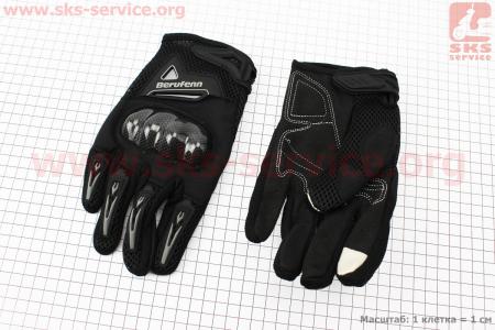 Перчатки мотоциклетные L-черно/серые (сенсорный палец)