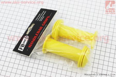 Ручки руля детские 95мм, желтые PVC-138A для велосипеда