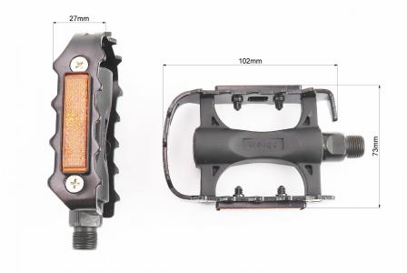 Педалі до велосипеда MTB 9/16" LU-C25, пластик-алюміній, чорні — Wellgo