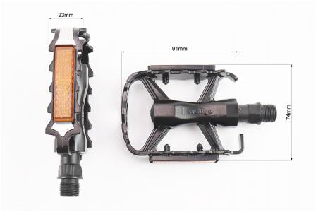 Педалі до велосипеда MTB 9/16" M224DU, алюмінієві, чорно-сріблясті Wellgo