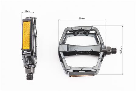Педалі до велосипеда MTB WP303A 9/16" (108x100x25 мм), алюмінієві, чорні Neco