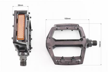 Педалі до BMX 9/16" LU-313 алюмінієві, чорні Wellgo