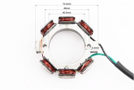 Статор вентилятора 6 котушок WF25-200 до двигунів R190N/195NM та їх аналогів