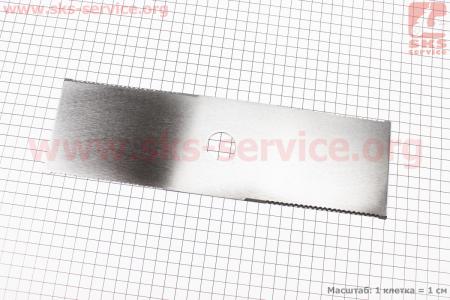 Нож 2Тx300мм нержавейка, с зубями "прямоугольник" для мотокос