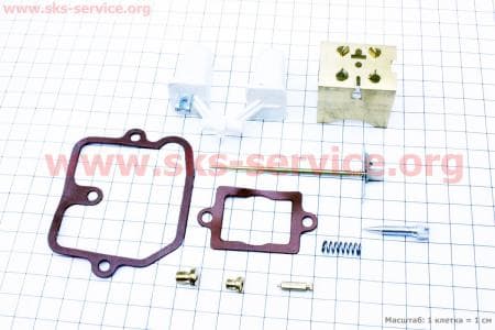 Ремонтный комплект карбюратора К65Д Юпитер, 9 деталей+поплавок на мотоцикл ИЖ Юпитер