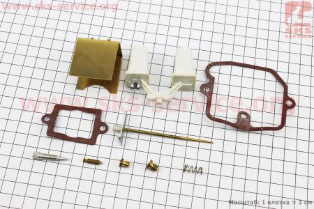 Ремонтный комплект карбюратора К65Д Юпитер, 9 деталей+поплавок на мотоцикл ИЖ Юпитер