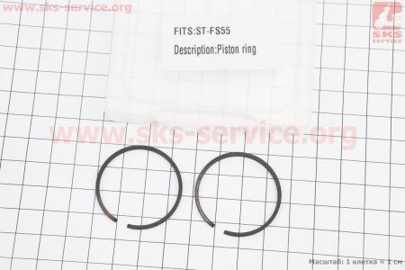 Кольца поршневые 34х1,5мм Stihl FS-38/45/55, OLEO MAC SPARTA 25 (в коробке) для мотокосы (триммера)