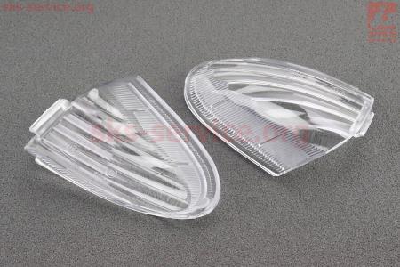 пластик - "стекло" заднего поворота левый, правый, прозрачные (крепление тип 1) для китайских скутеров Storm 50, 150, NEW (Viper) купить в Украине