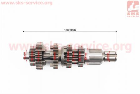 Коробка передач (два вали з шестернями) СG-200cc "вал первинний 11зуб." 