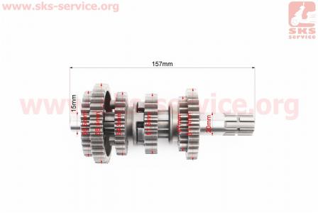 Коробка передач (два вали з шестернями) СG-200cc "вал первинний 11зуб." 