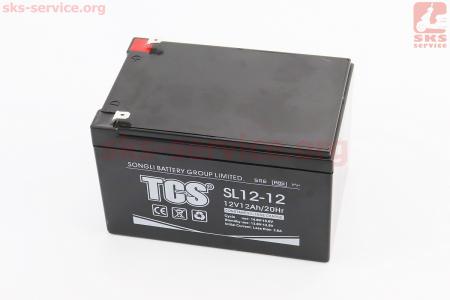 Акумулятор кислотний 12V12Ah SL12-12 (розміри L151W98H95mm) призначений для використання в інверторних блоках живлення (ІБП), іграшках та інших пристроях