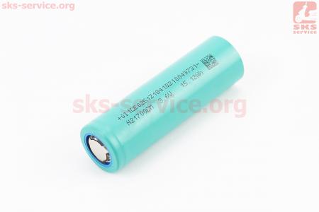 Акумулятор літієвий-іонний 3,6V 4200mAh 21700 3C Li-ion (розміри L70*D21mm) може використовуватися в фонариках та інших електронних пристроях