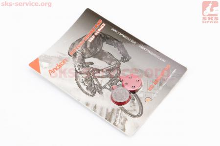 Гальмівні накладки Disk-brake (Xiaomi Mijia M365 Pro, Zoom DB250,350,450,550), червоні, модель YL-1013 для велосипедів