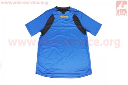 Футболка (Джерсі) чоловіча M-(Polyester 100%), короткі рукави, вільний крій, синьо-чорна, НЕ оригінал